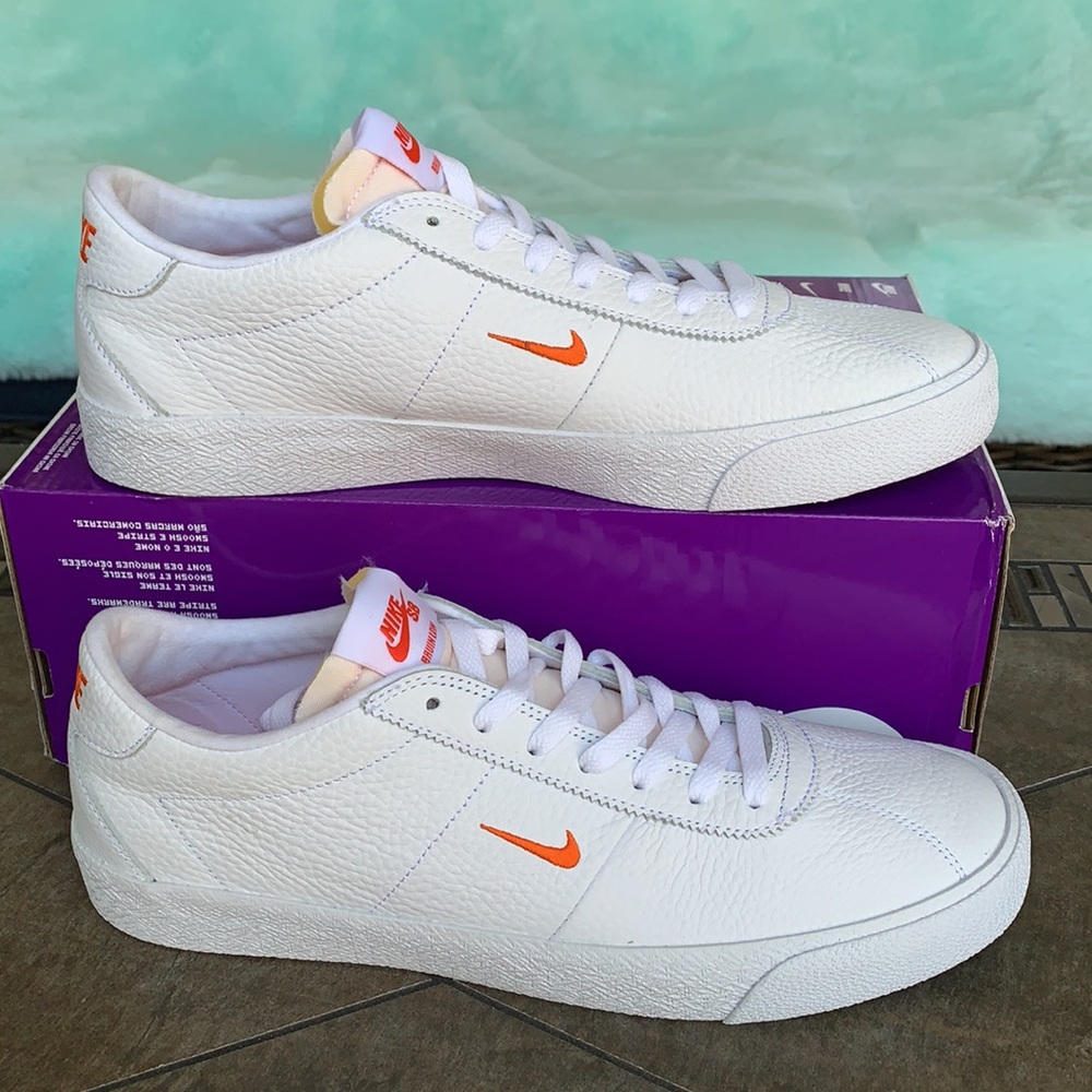 NIKE SB ZOOM BRUIN WHITE/TEAM ORANGE-WHITE MENS - Picture 5 of 16